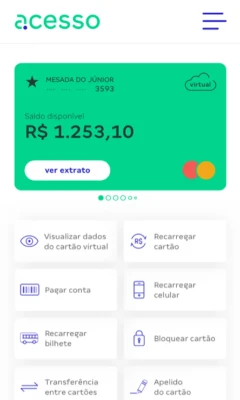 Tela app Acesso